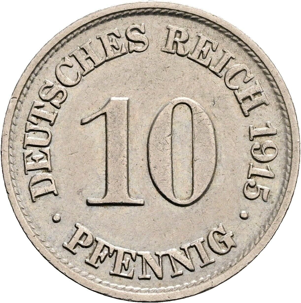 10 Pfennig 1915 A – Vorderseite