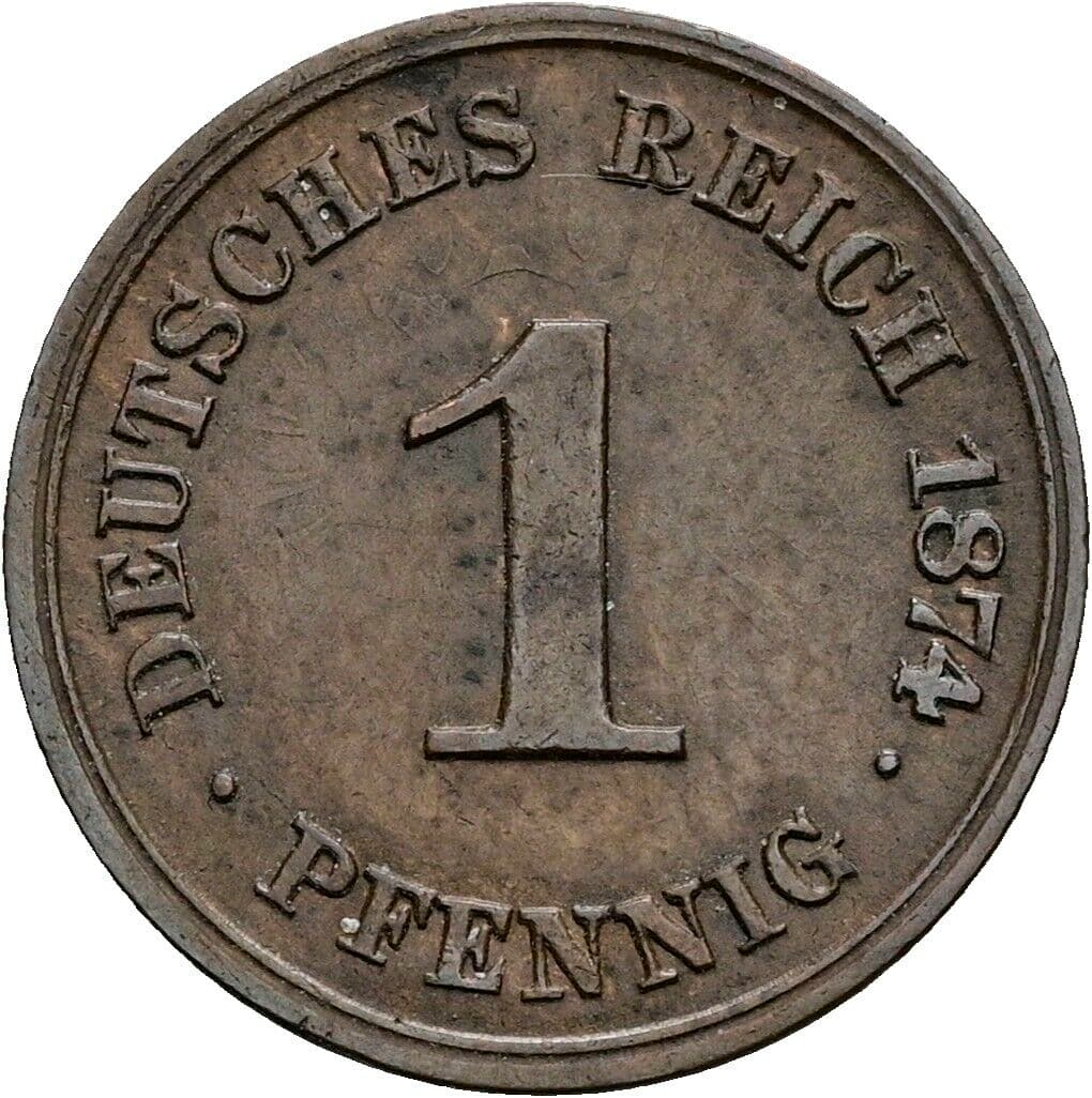 1 Pfennig 1874 H – Vorderseite