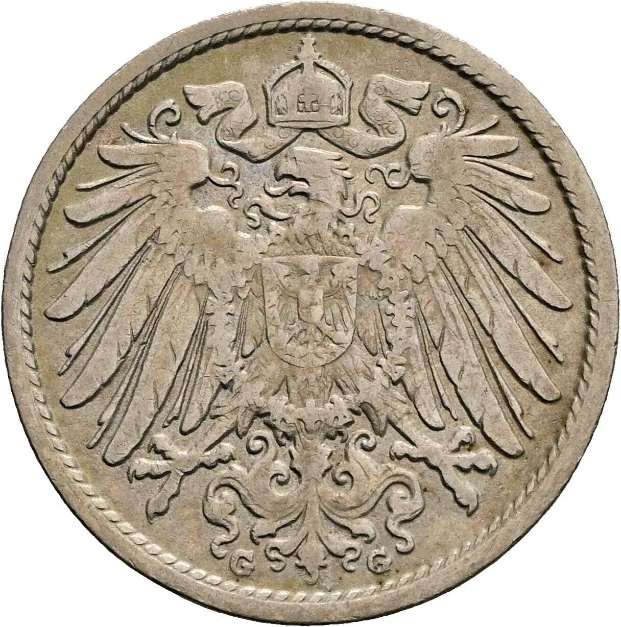 10 Pfennig 1906 G – Rückseite