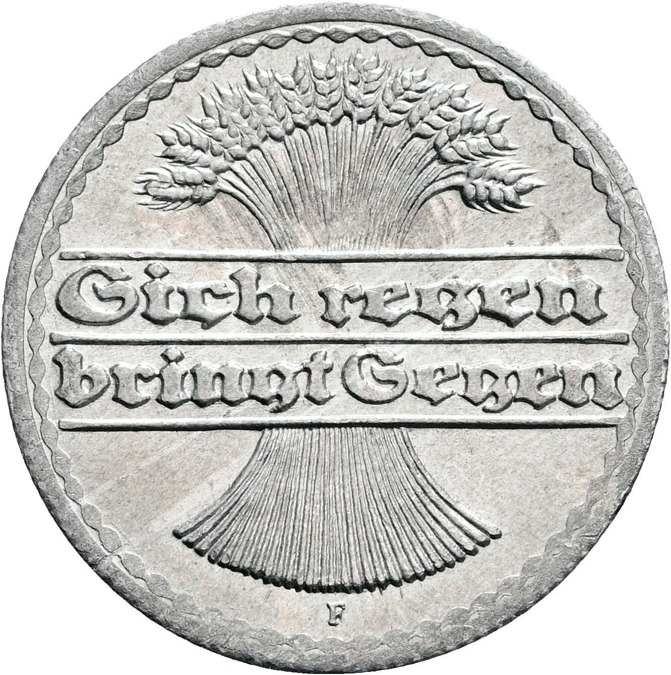 50 Pfennig 1920 F – Rückseite