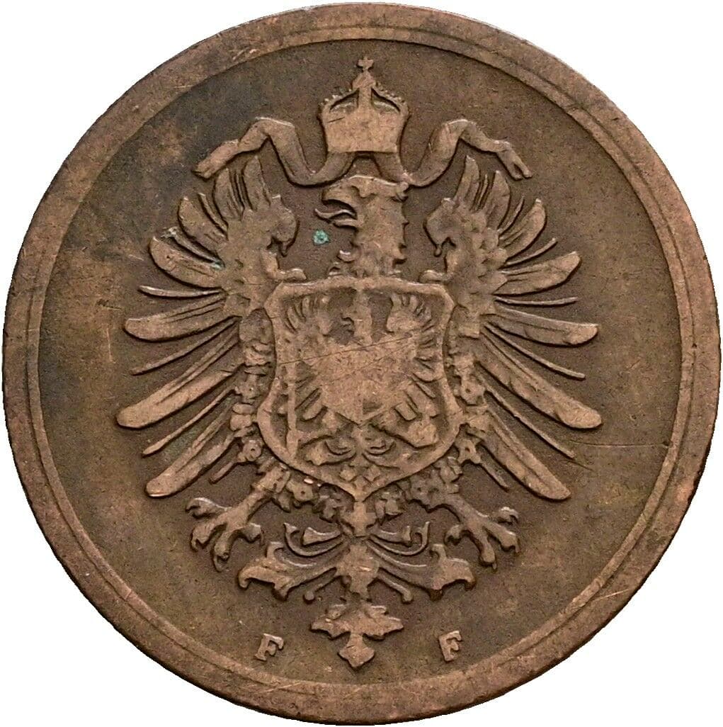 1 Pfennig 1876 F – Rückseite