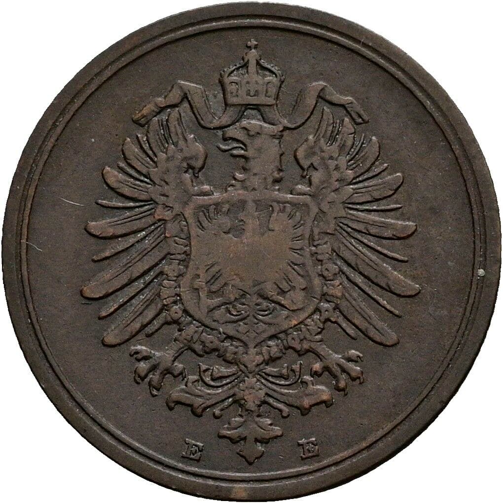 1 Pfennig 1874 E – Rückseite