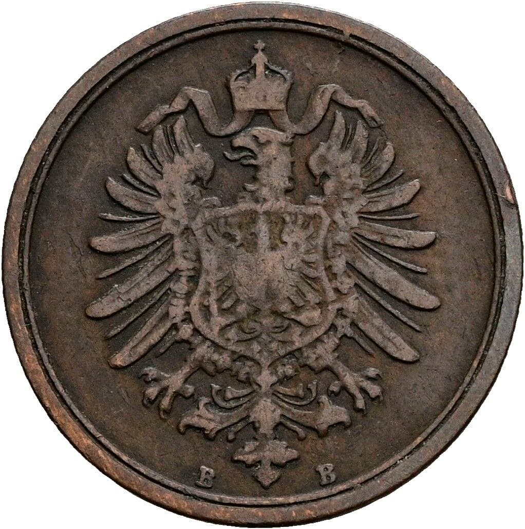 1 Pfennig 1875 B – Rückseite