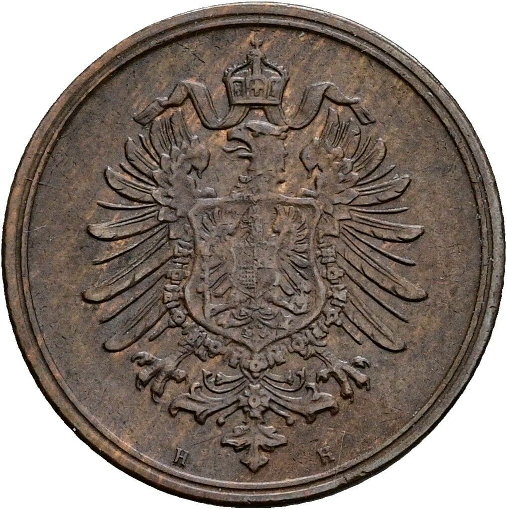 1 Pfennig 1874 H – Rückseite