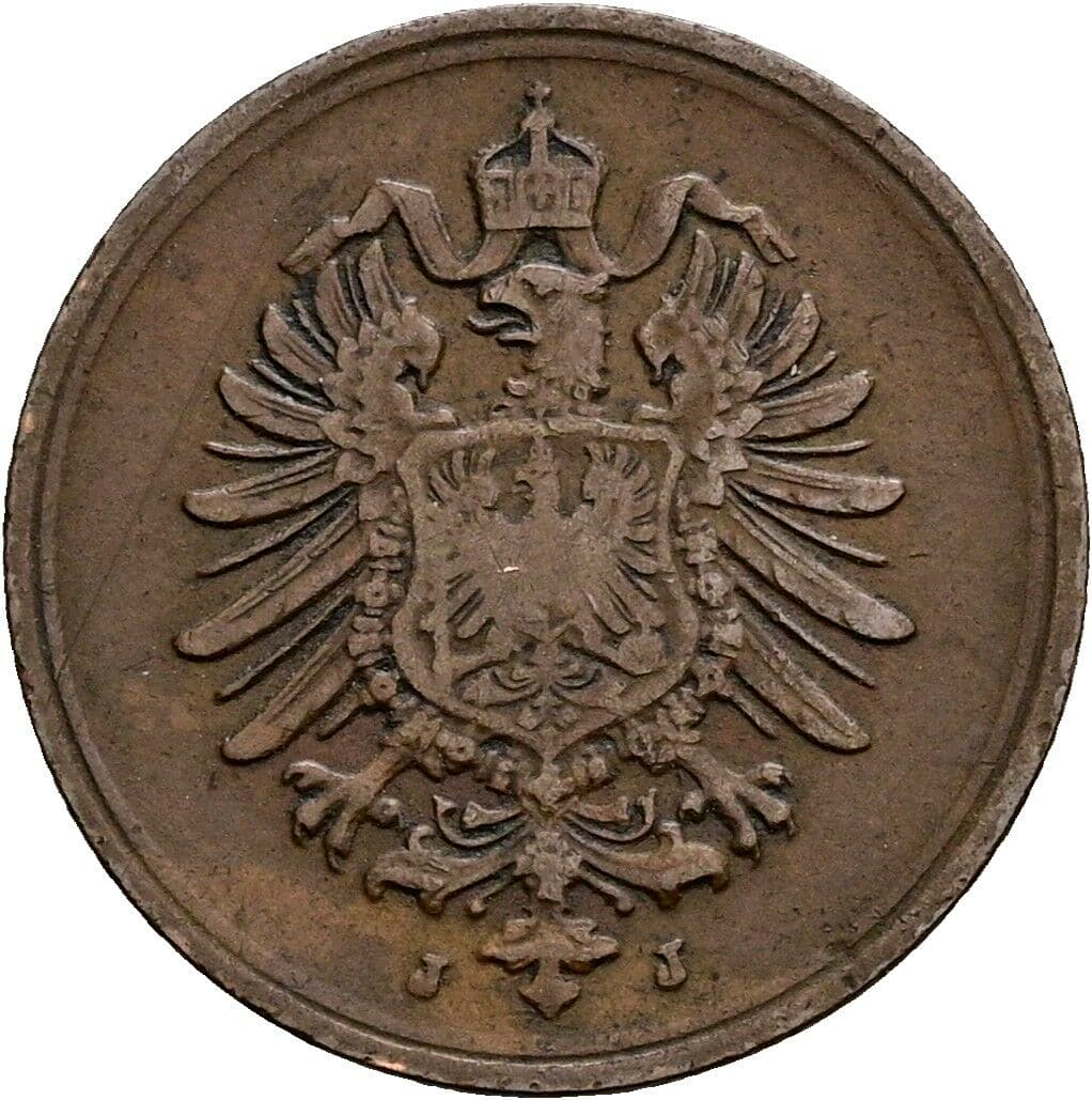 1 Pfennig 1885 J – Rückseite