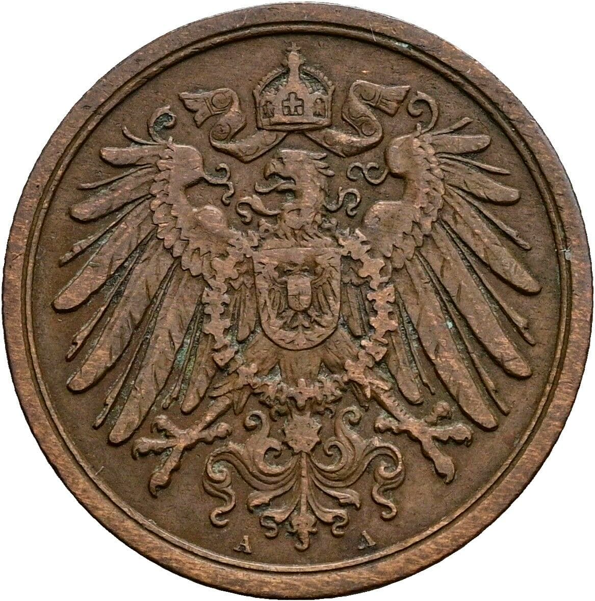 2 Pfennig 1912 A – Rückseite