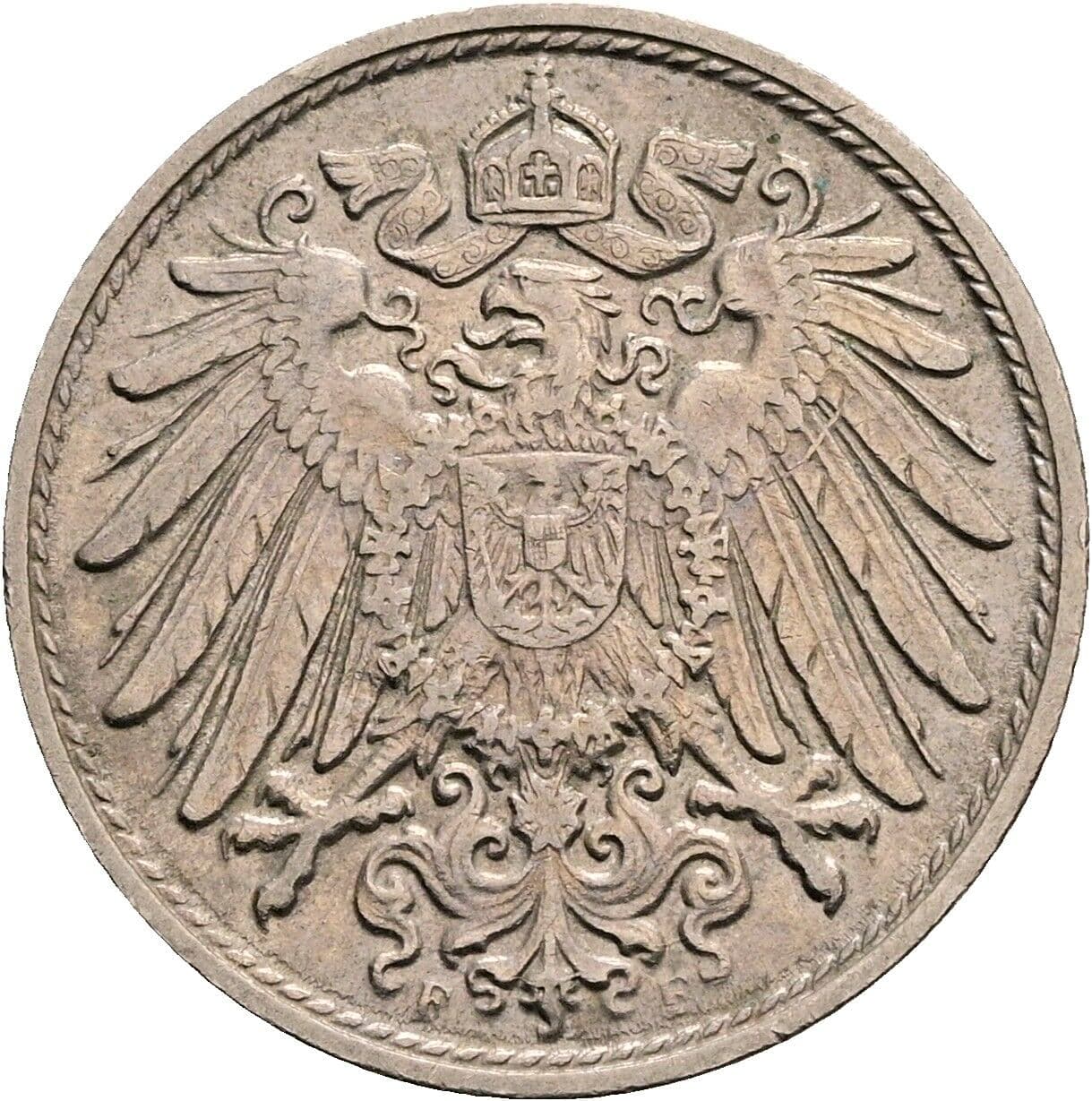 10 Pfennig 1914 F – Rückseite