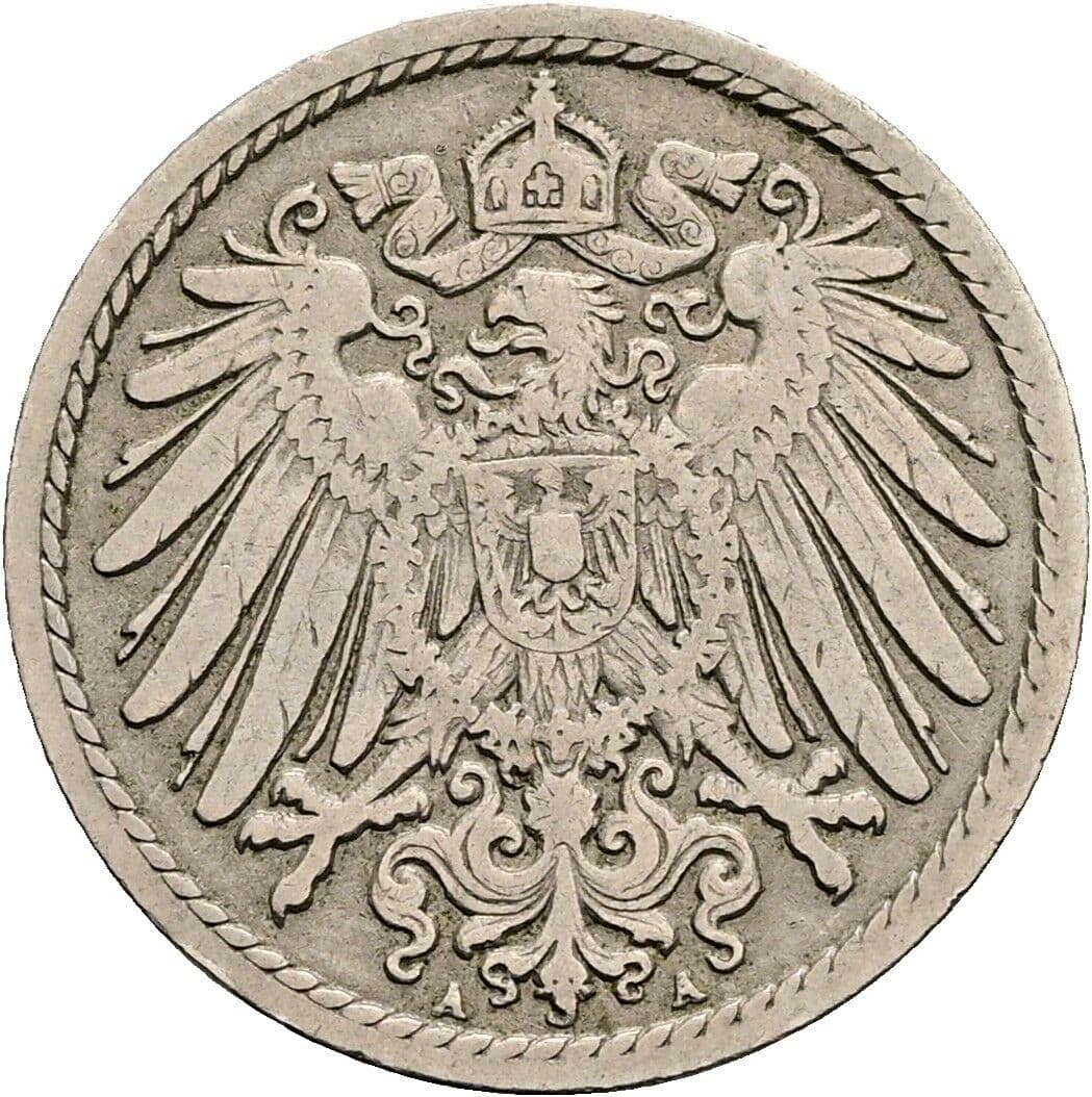 5 Pfennig 1899 A – Rückseite