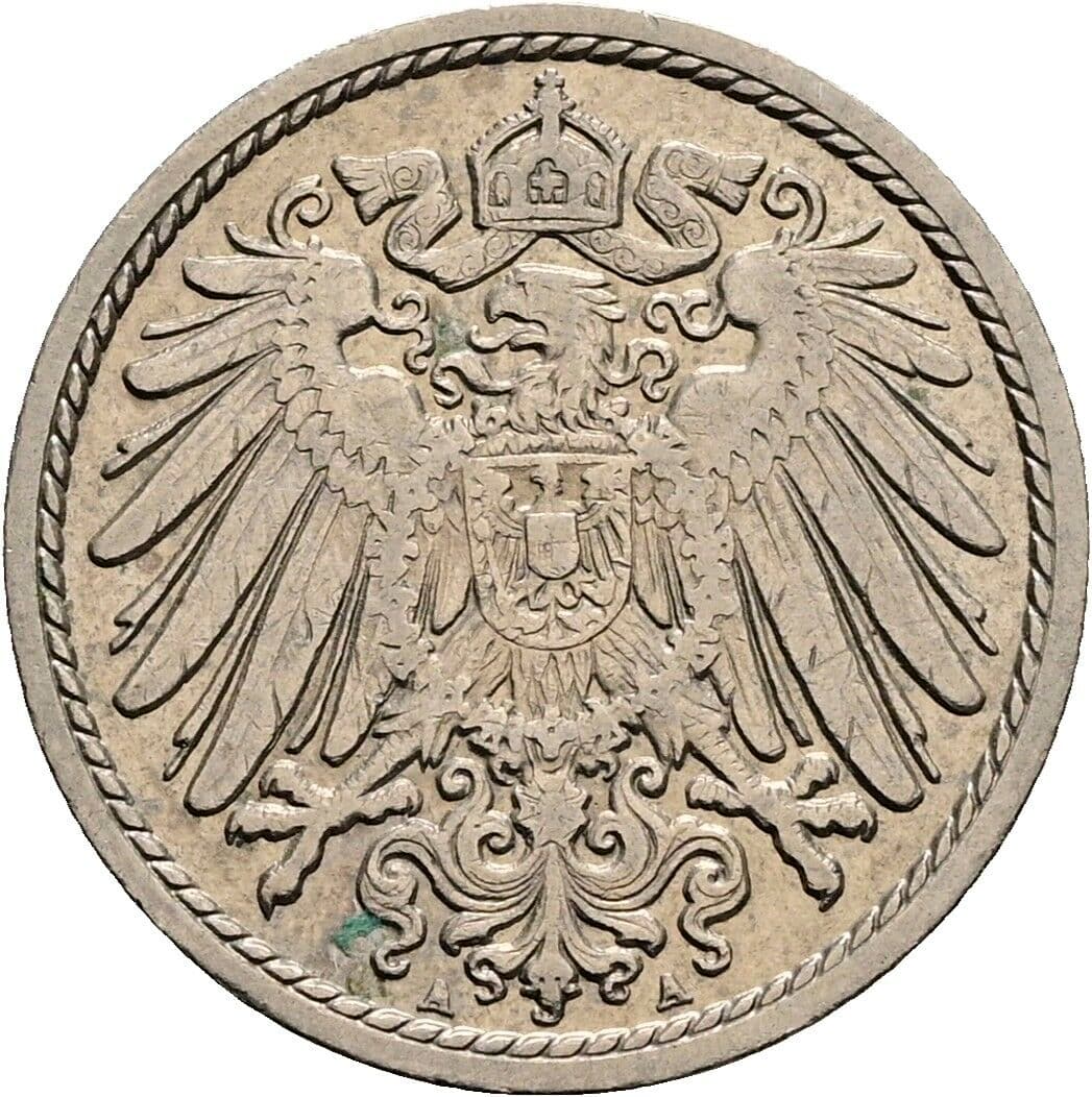 5 Pfennig 1912 A – Rückseite
