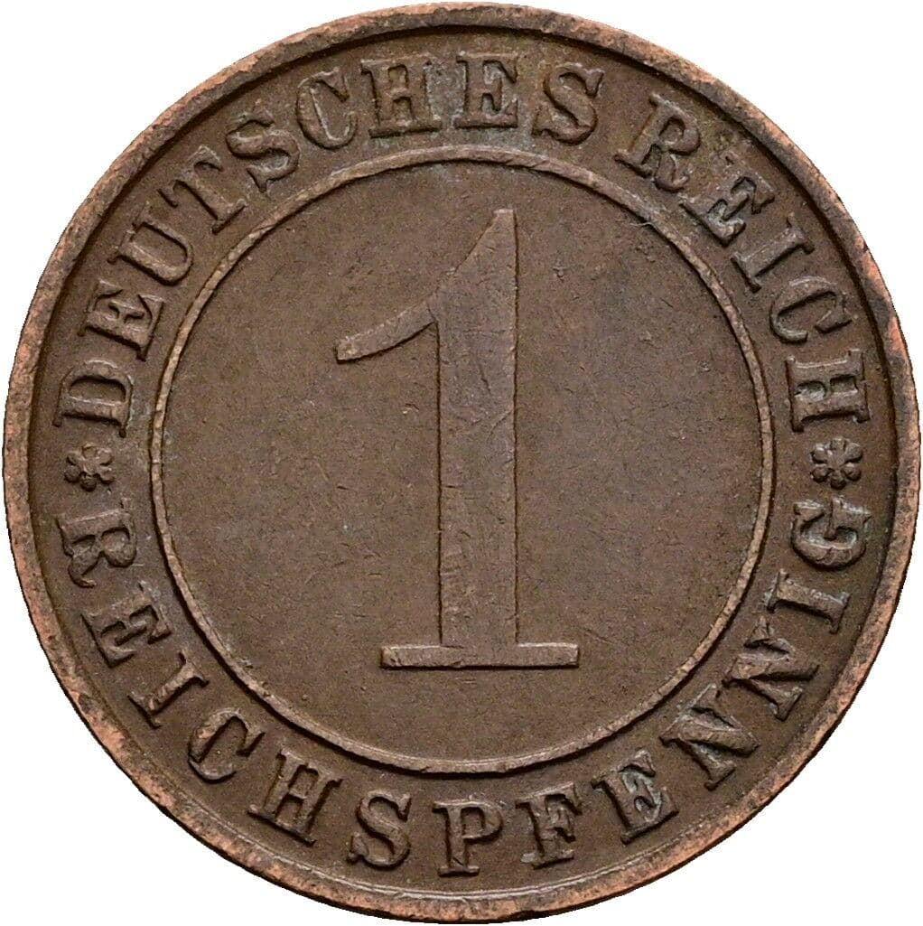 1 Reichspfennig 1936 D – Vorderseite