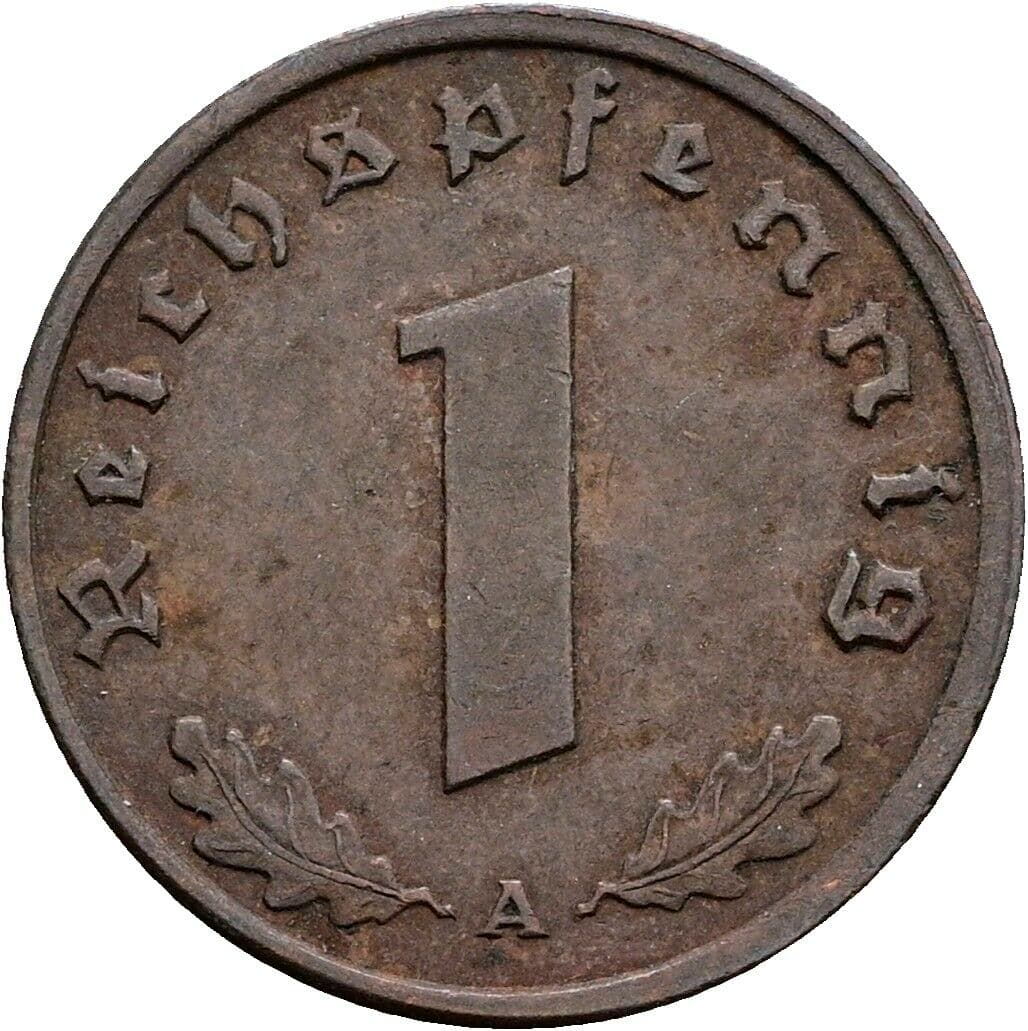 1 Reichspfennig 1938 A – Vorderseite