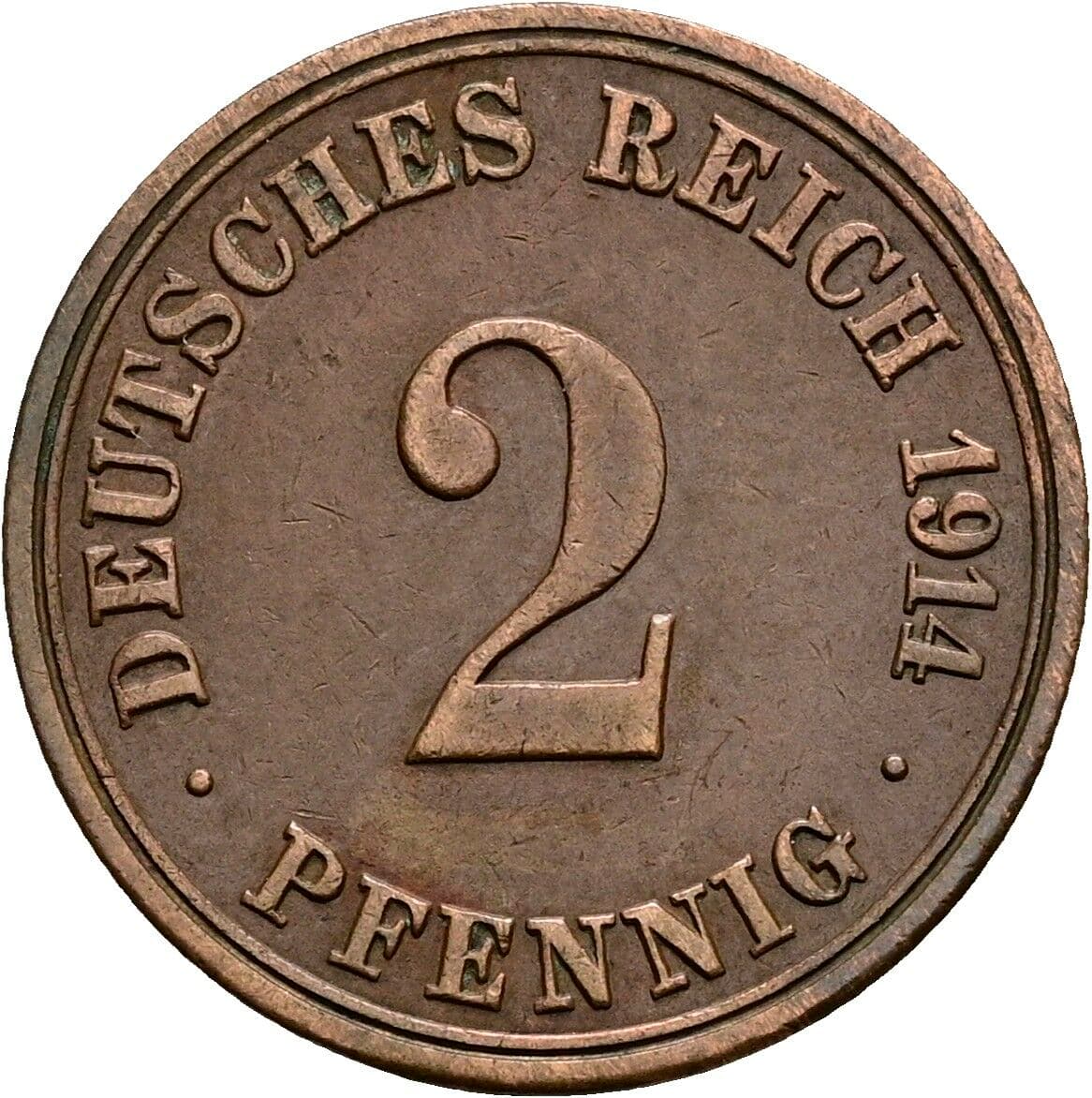 2 Pfennig 1914 A – Vorderseite