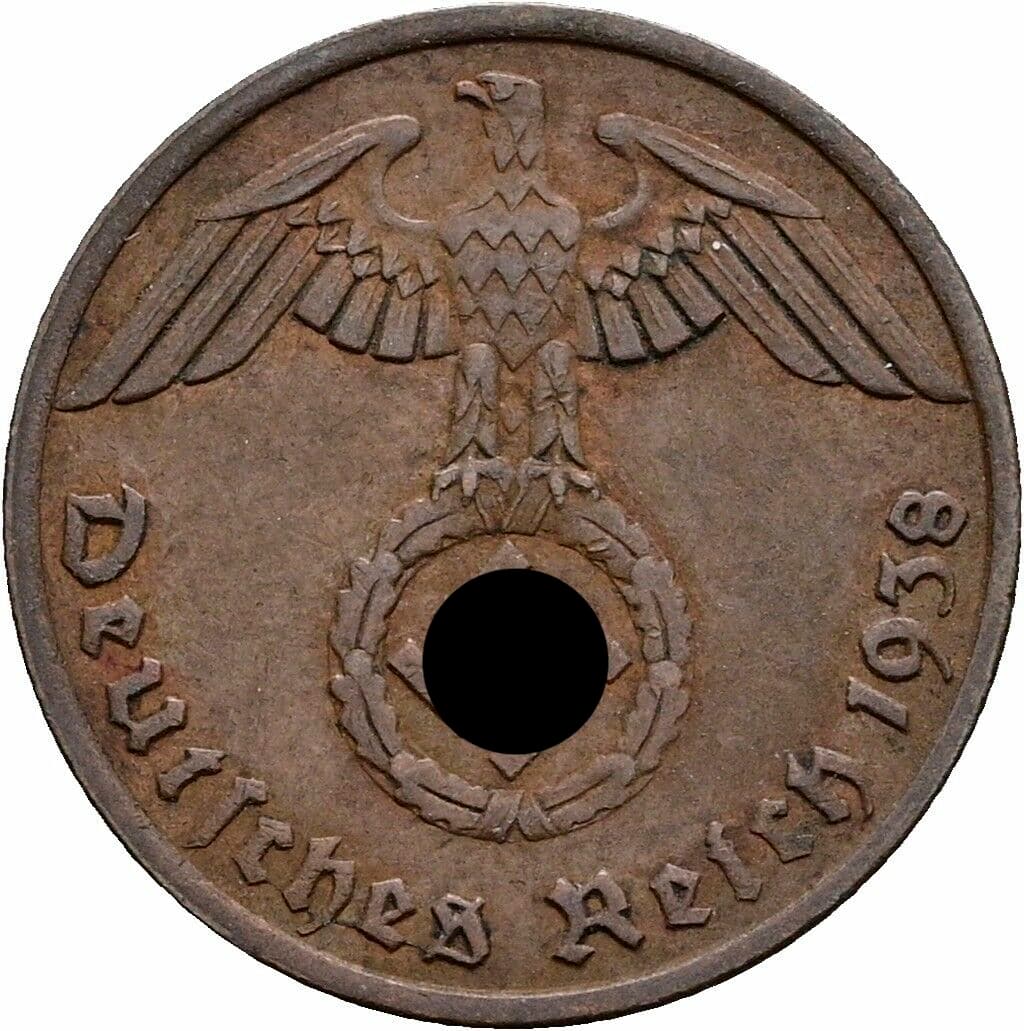1 Reichspfennig 1938 A – Rückseite