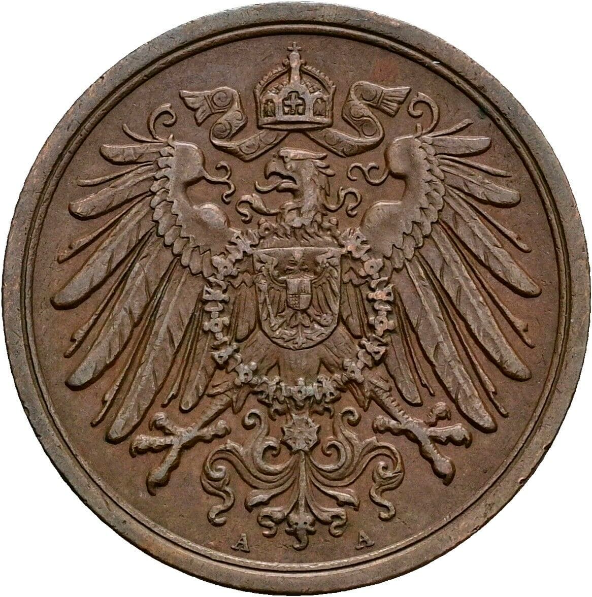 2 Pfennig 1914 A – Rückseite