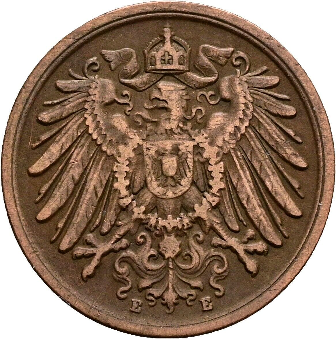 2 Pfennig 1906 E – Rückseite