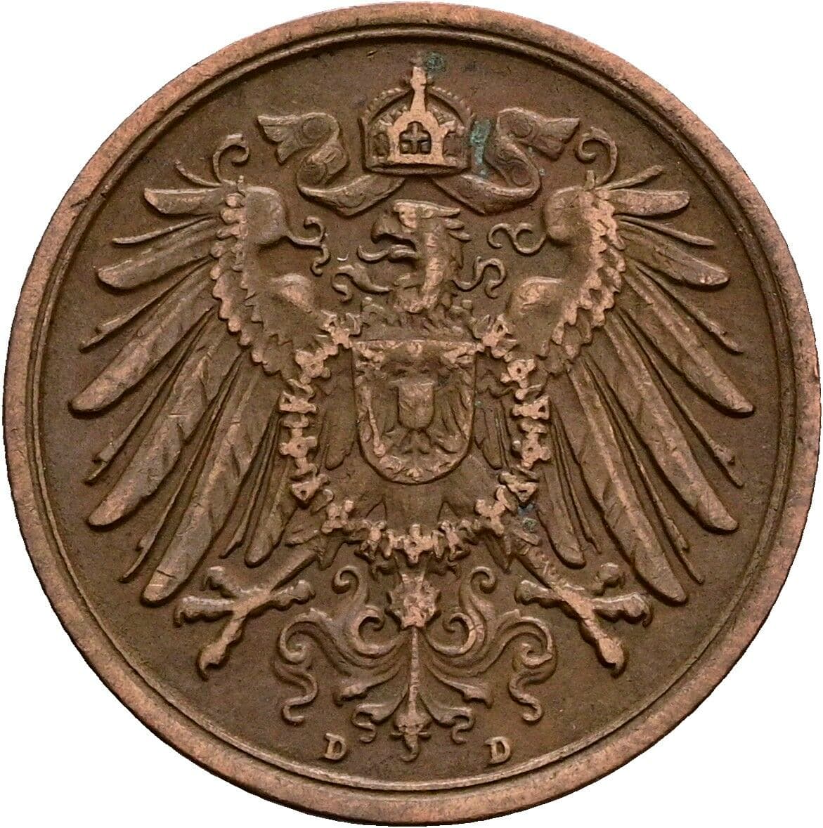 2 Pfennig 1916 D – Rückseite