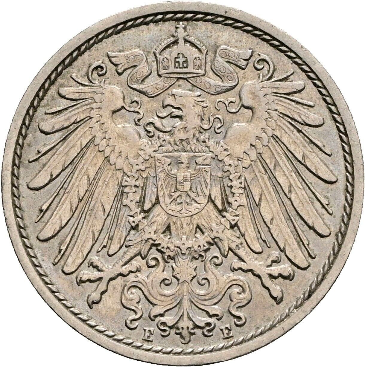 10 Pfennig 1911 E – Rückseite