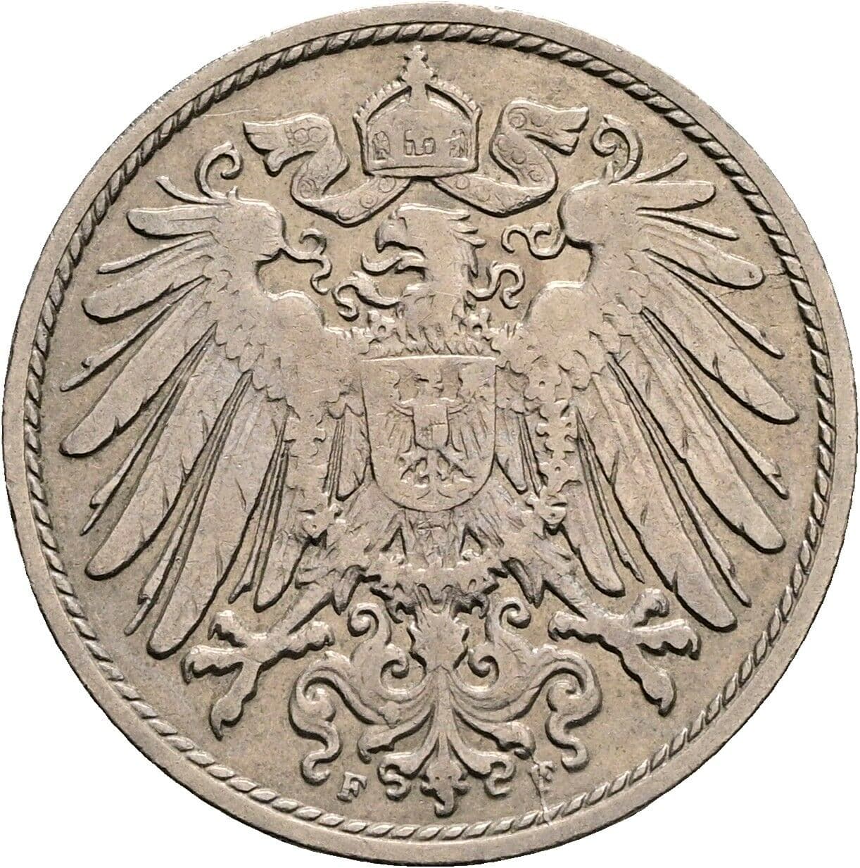 10 Pfennig 1906 F – Rückseite