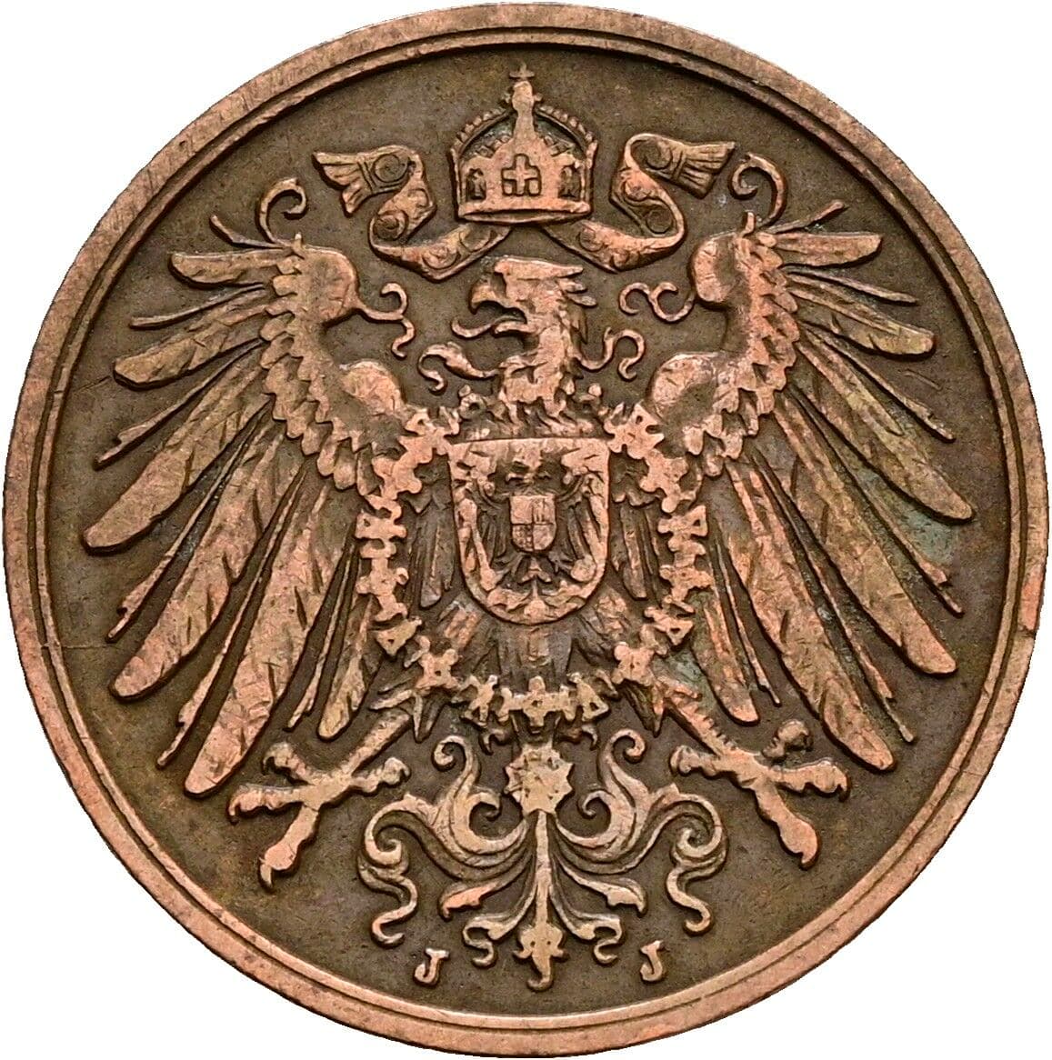 2 Pfennig 1912 J – Rückseite
