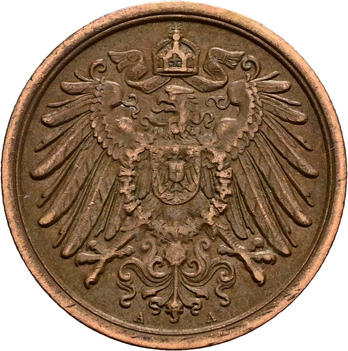2 Pfennig 1913 A – Rückseite