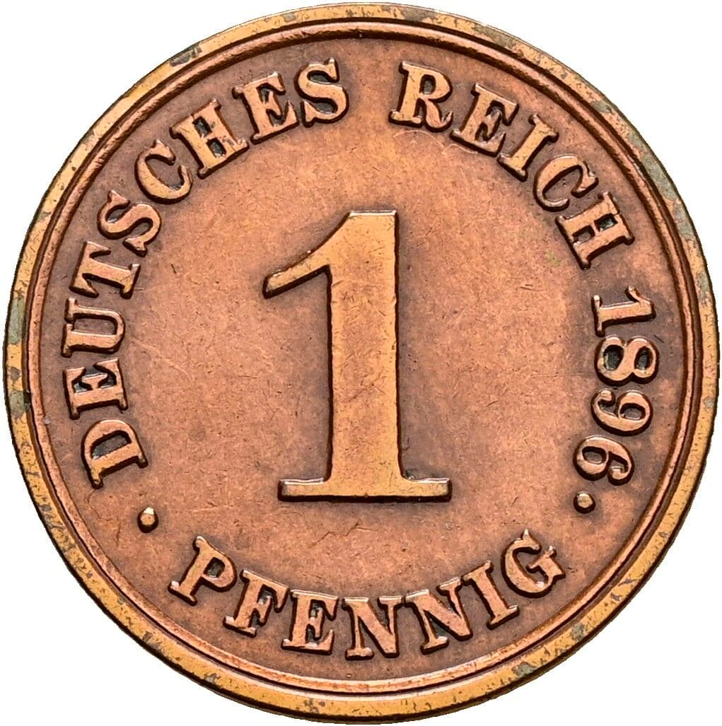 1 Pfennig 1896 E – Vorderseite