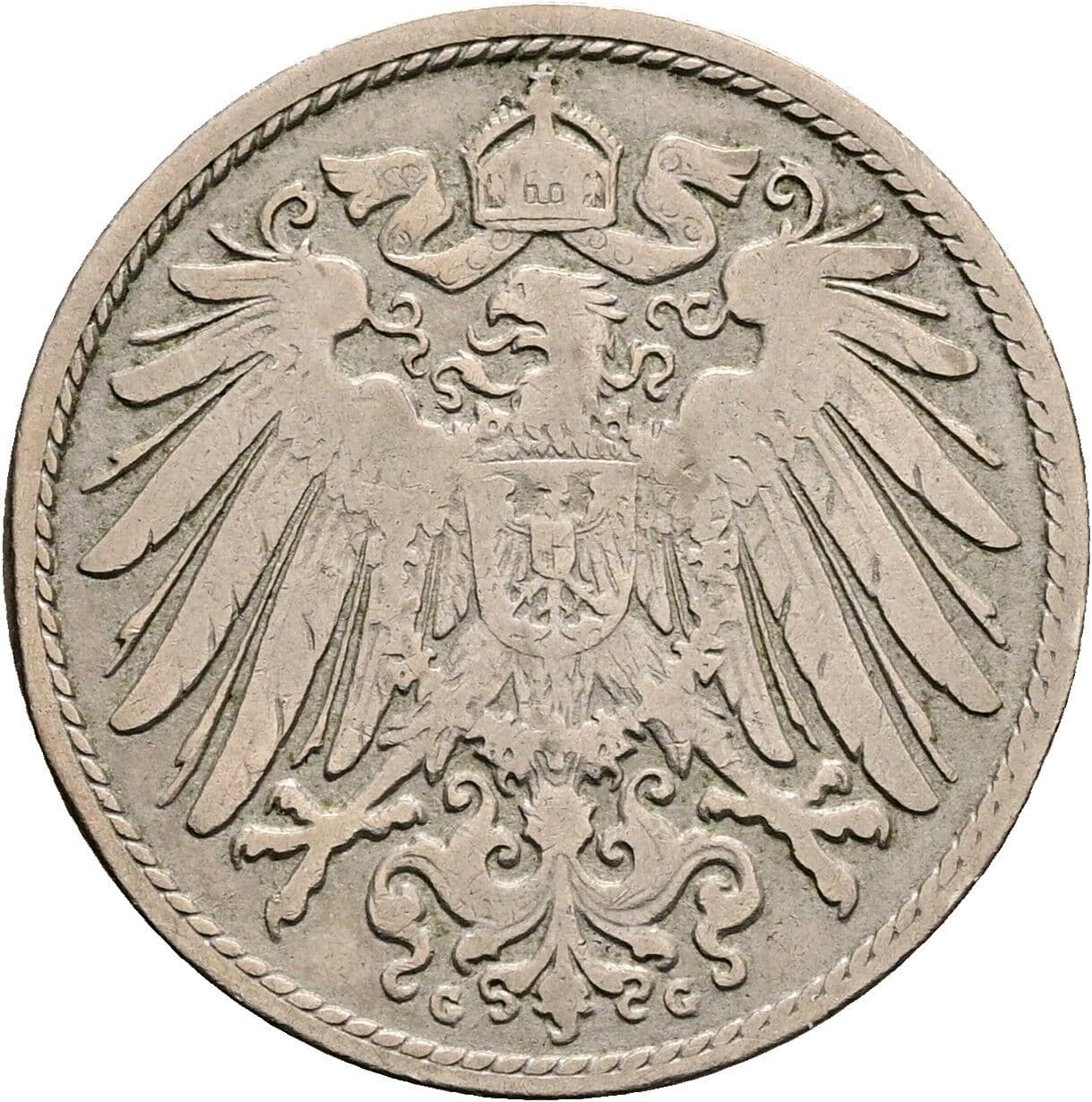 10 Pfennig 1898 G – Rückseite