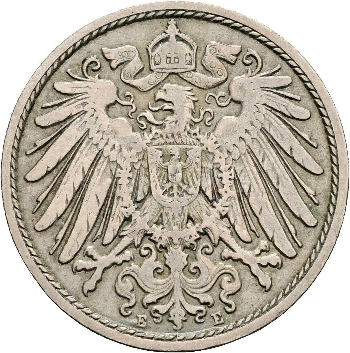 10 Pfennig 1898 E – Rückseite