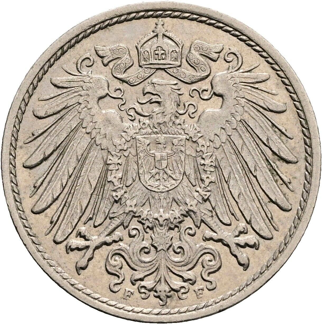 10 Pfennig 1912 F – Rückseite