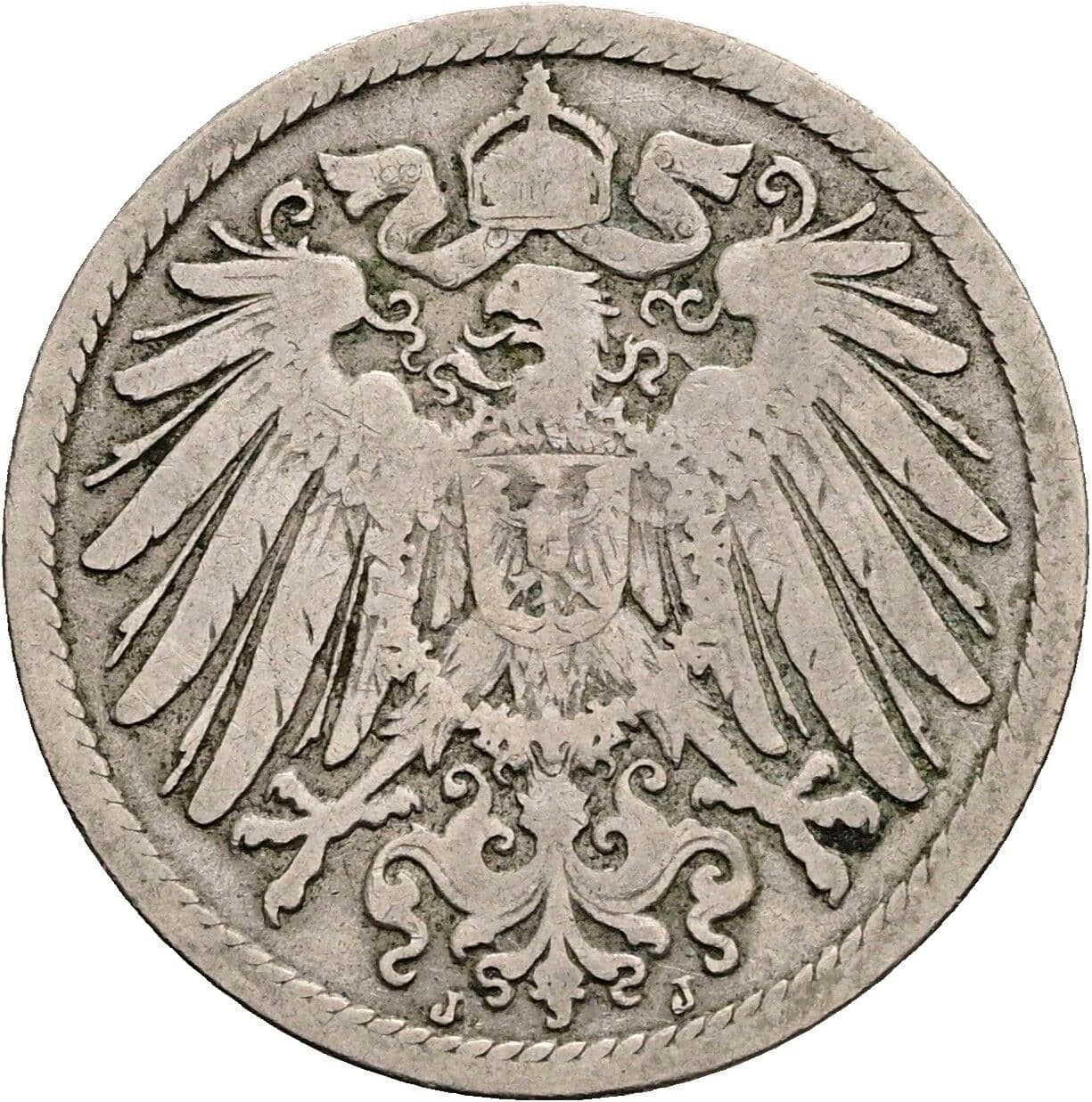 10 Pfennig 1899 J – Rückseite