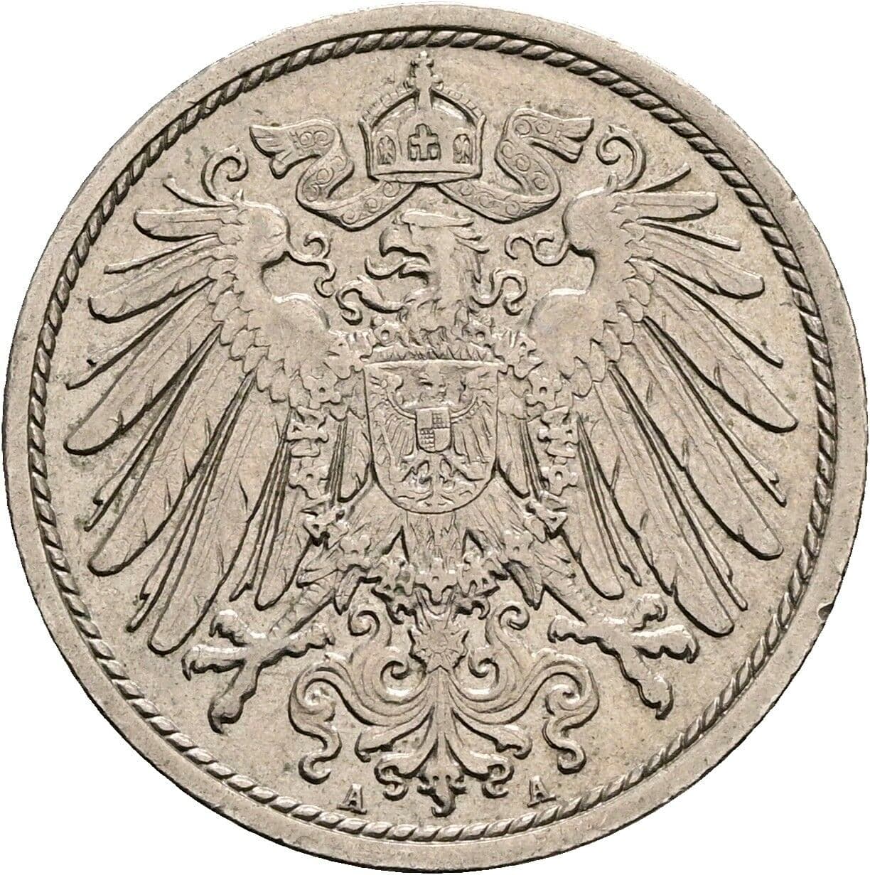 10 Pfennig 1912 A – Rückseite