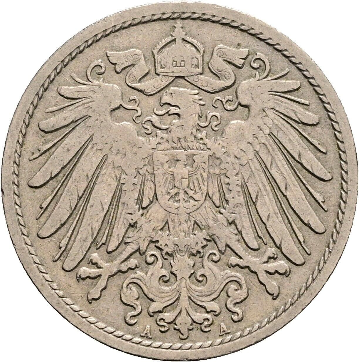 10 Pfennig 1899 A – Rückseite