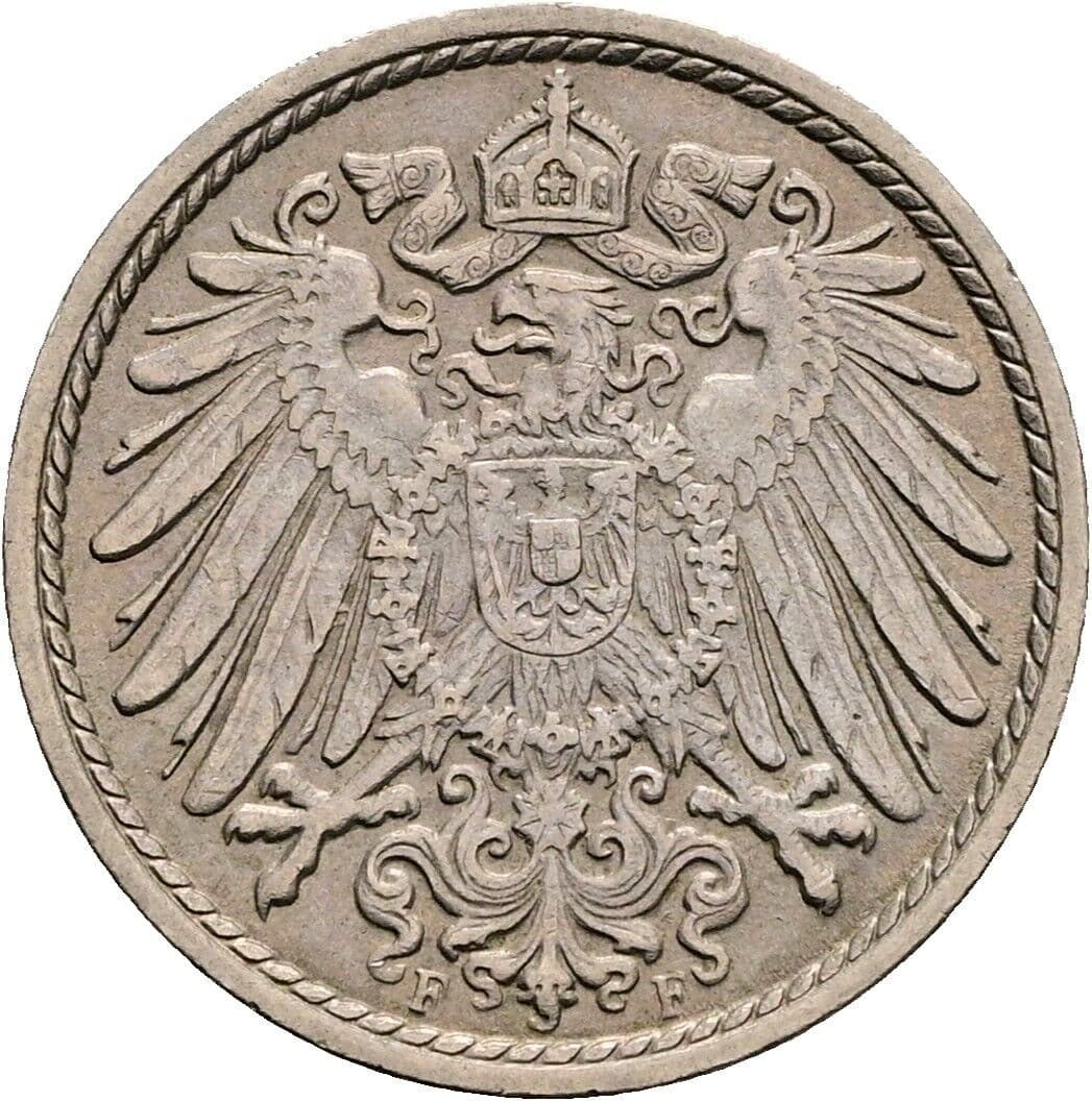 5 Pfennig 1914 F – Rückseite