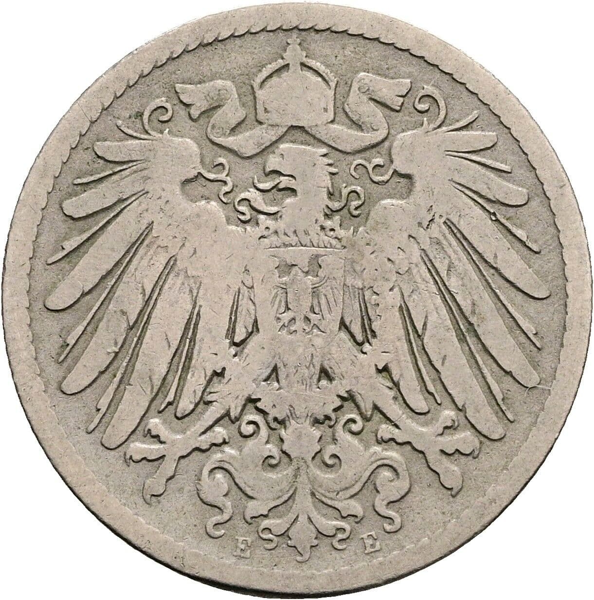 10 Pfennig 1893 E – Rückseite