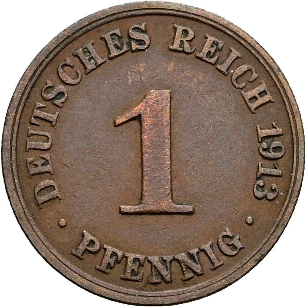 1 Pfennig 1913 A – Vorderseite