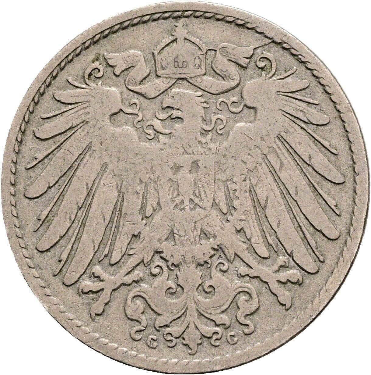 10 Pfennig 1896 G – Rückseite