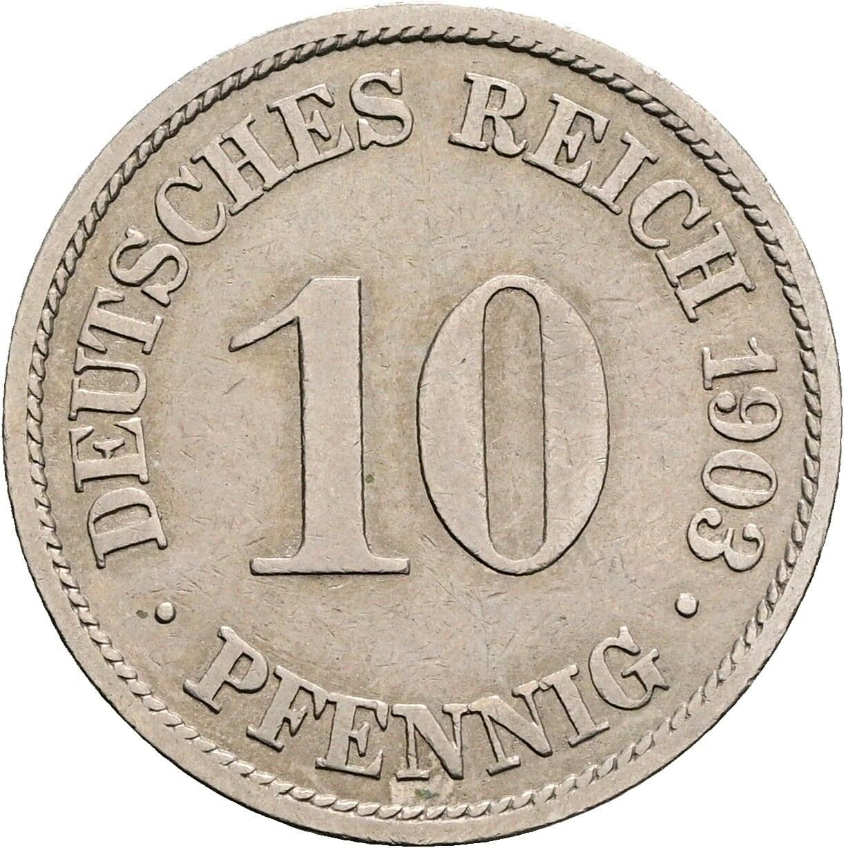 10 Pfennig 1903 A – Vorderseite