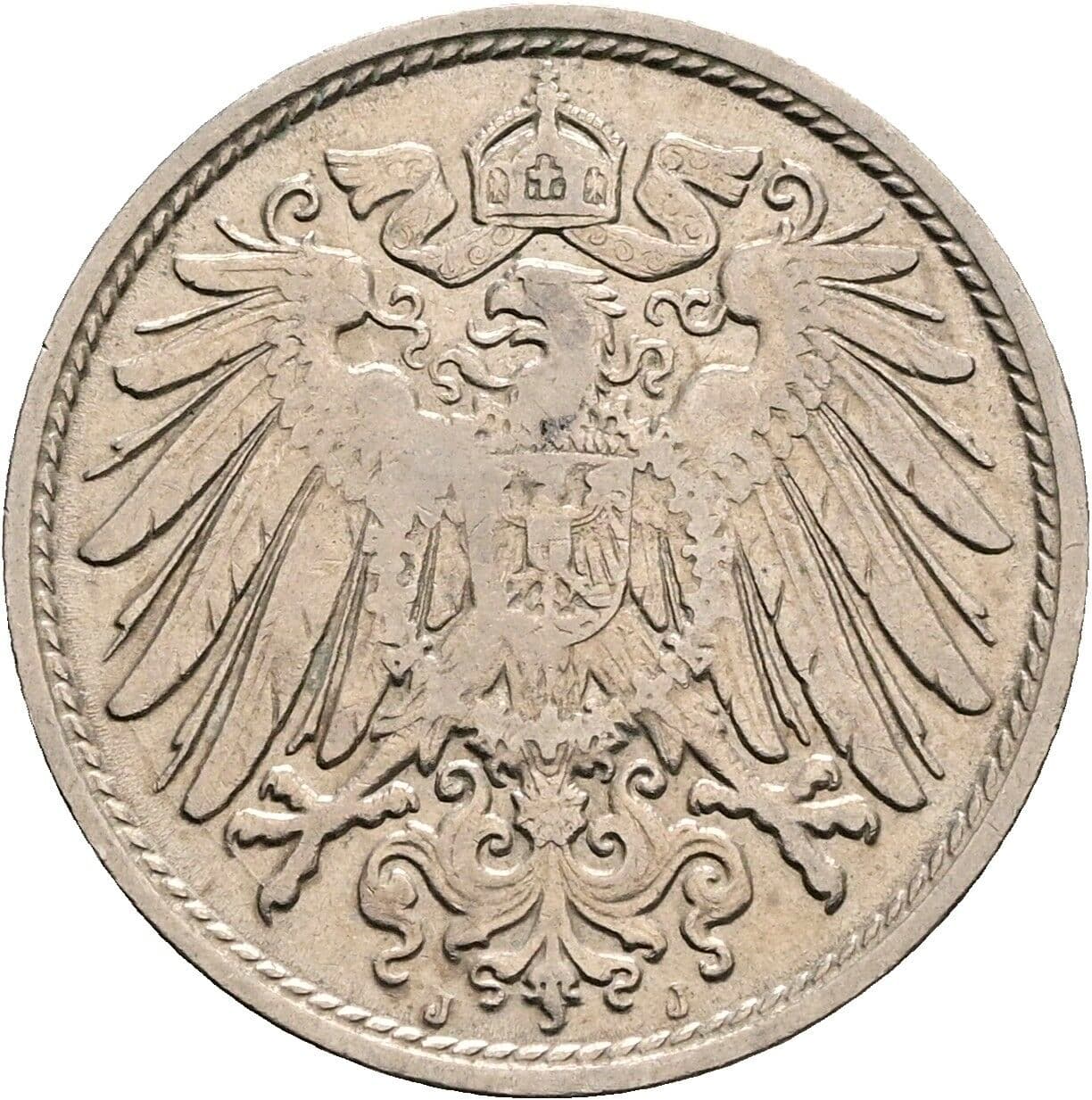 10 Pfennig 1911 J – Rückseite