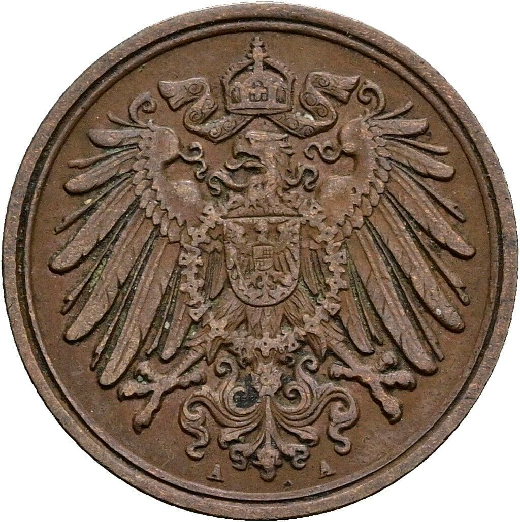 1 Pfennig 1913 A – Rückseite