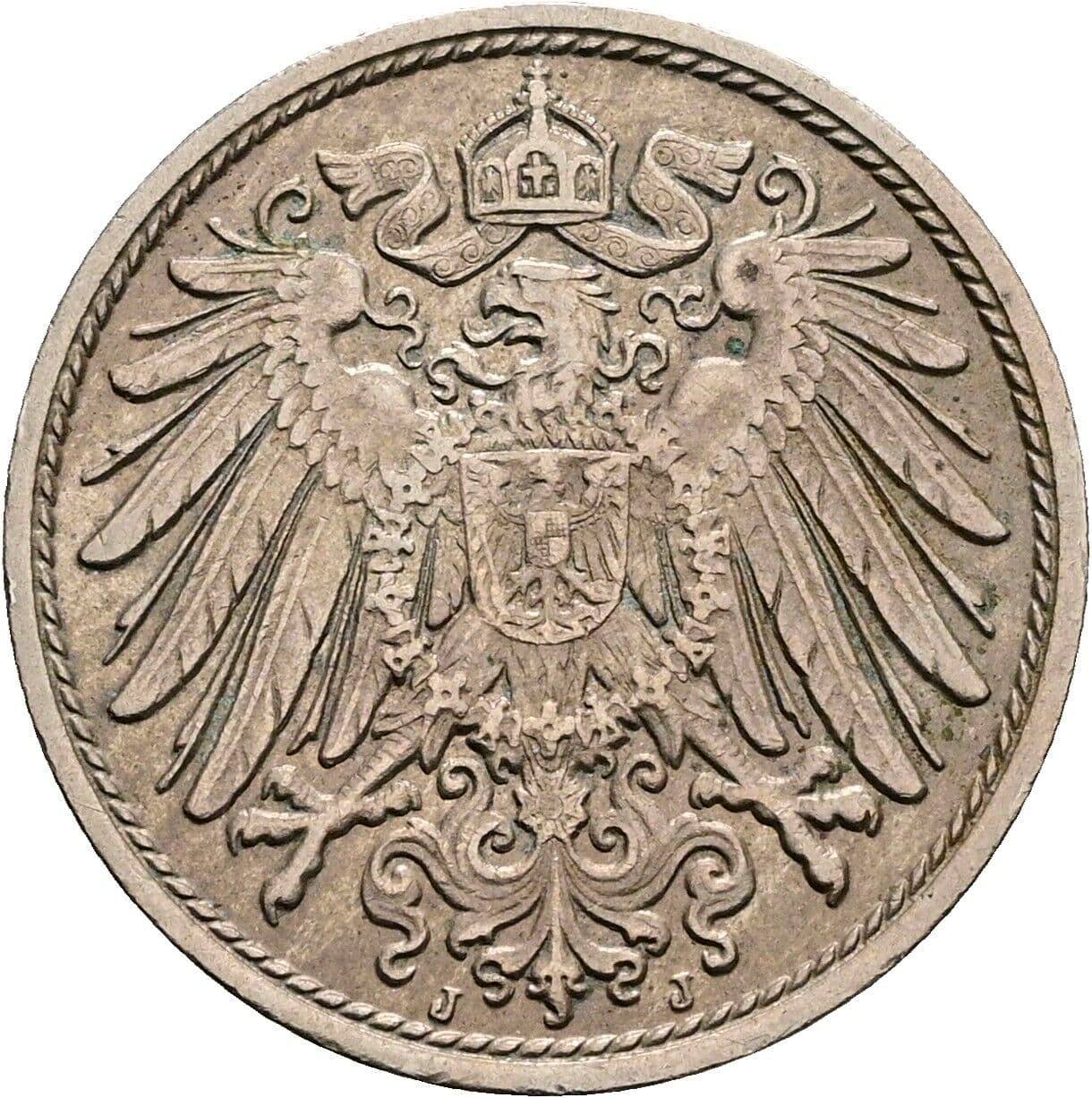 10 Pfennig 1914 J – Rückseite