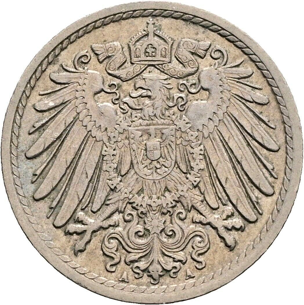 5 Pfennig 1914 A – Rückseite