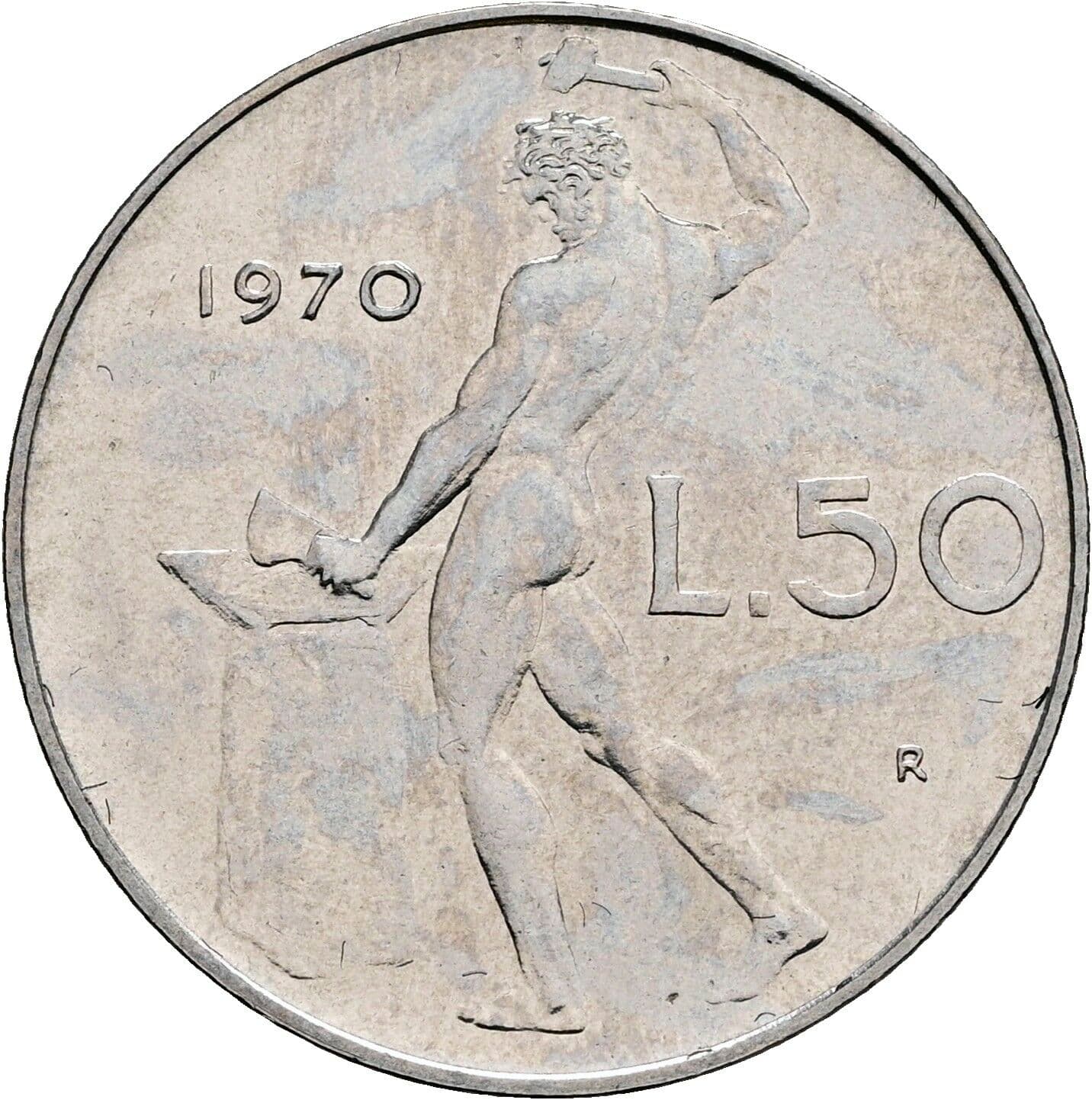 50 Lire 1970 – Rückseite