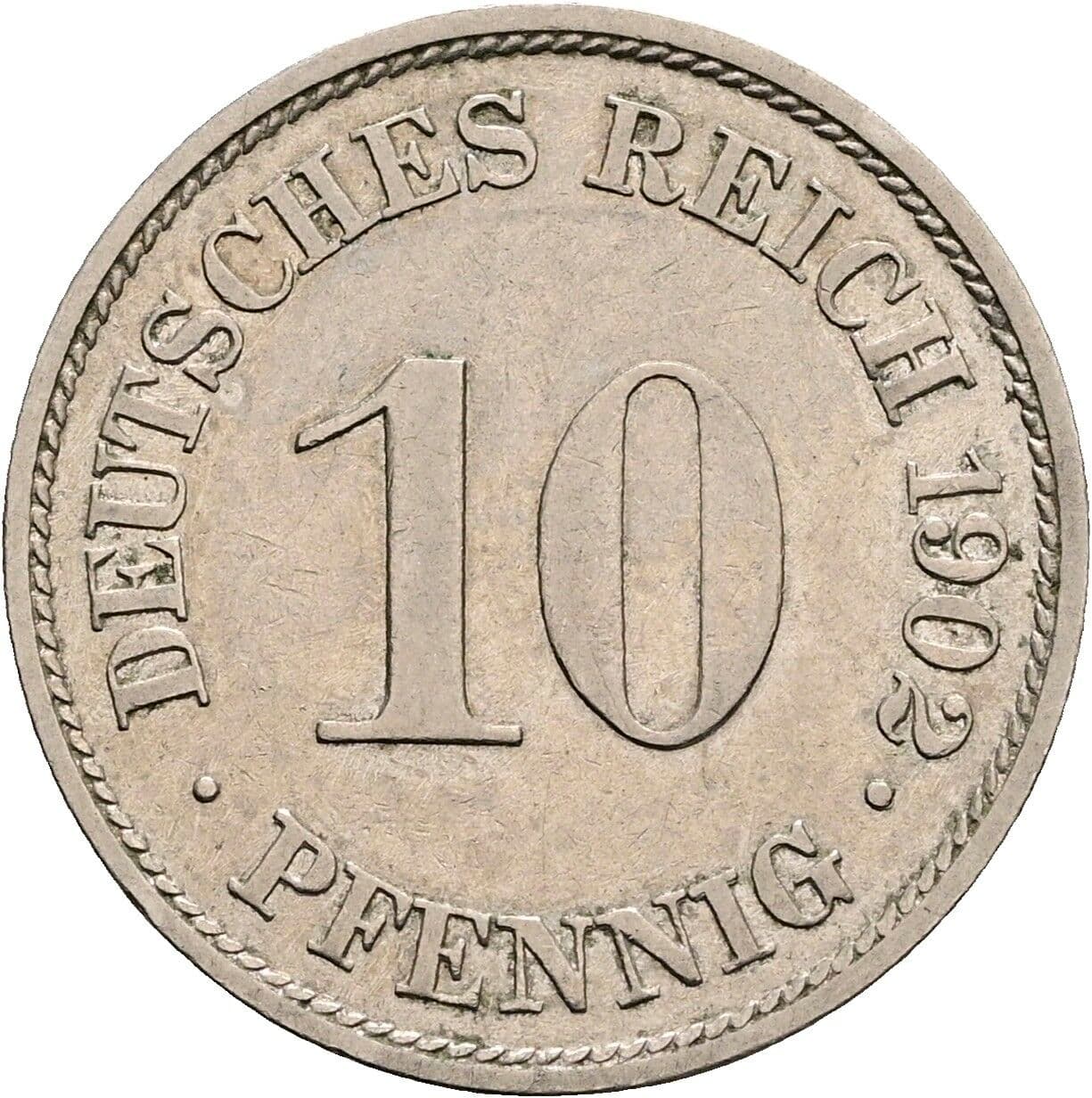 10 Pfennig 1902 A – Vorderseite
