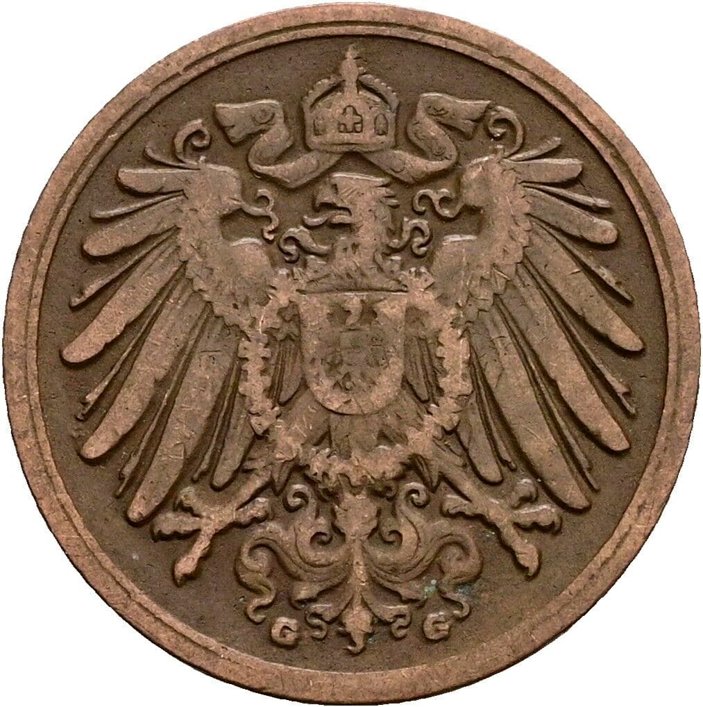 1 Pfennig 1908 G – Rückseite