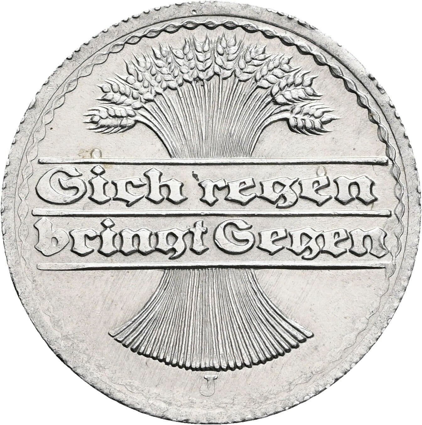50 Pfennig 1920 J – Rückseite