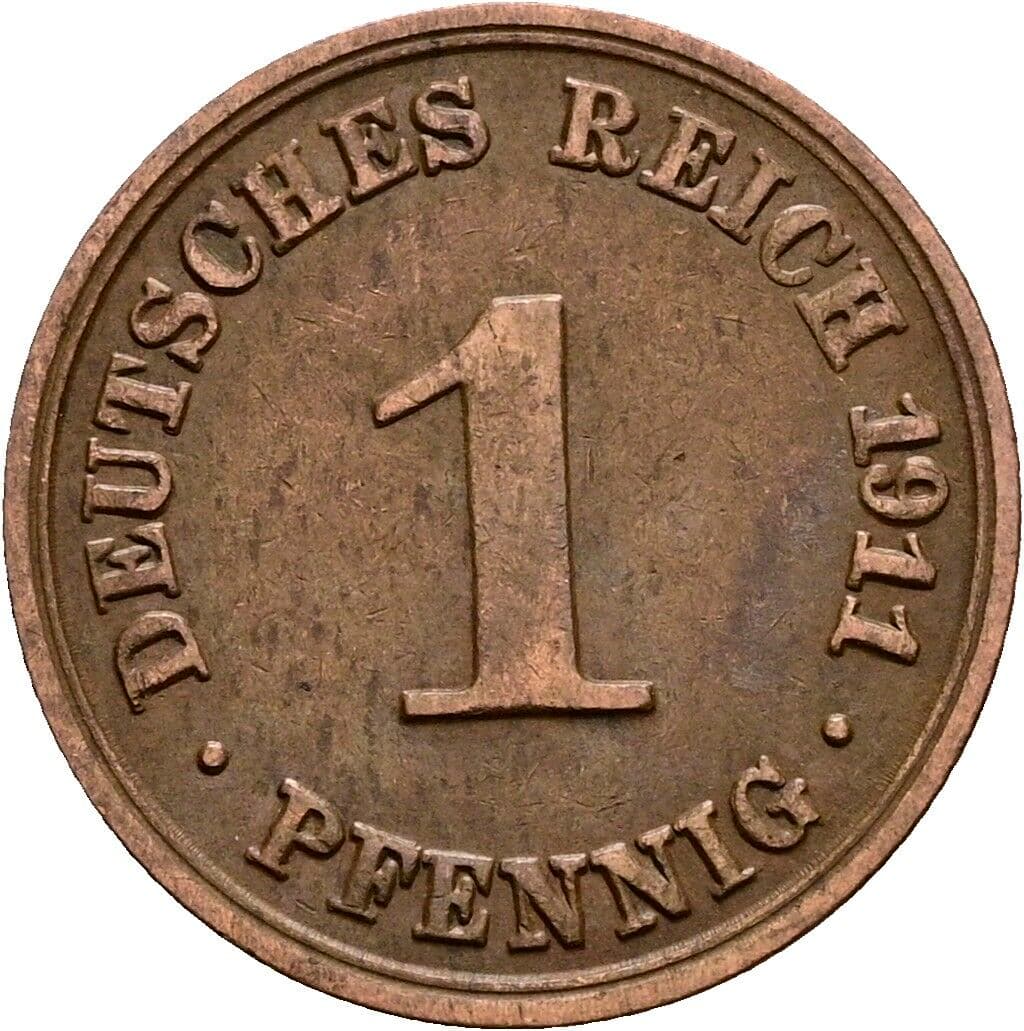 1 Pfennig 1911 A – Vorderseite