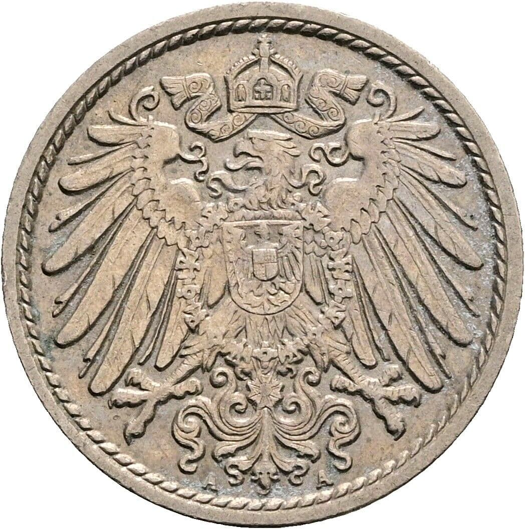5 Pfennig 1912 A – Rückseite