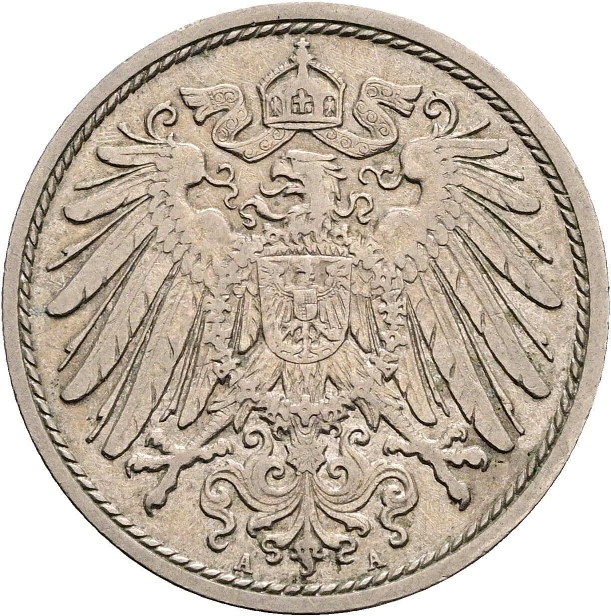 10 Pfennig 1902 A – Rückseite
