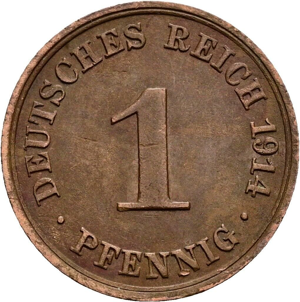 1 Pfennig 1914 A – Vorderseite