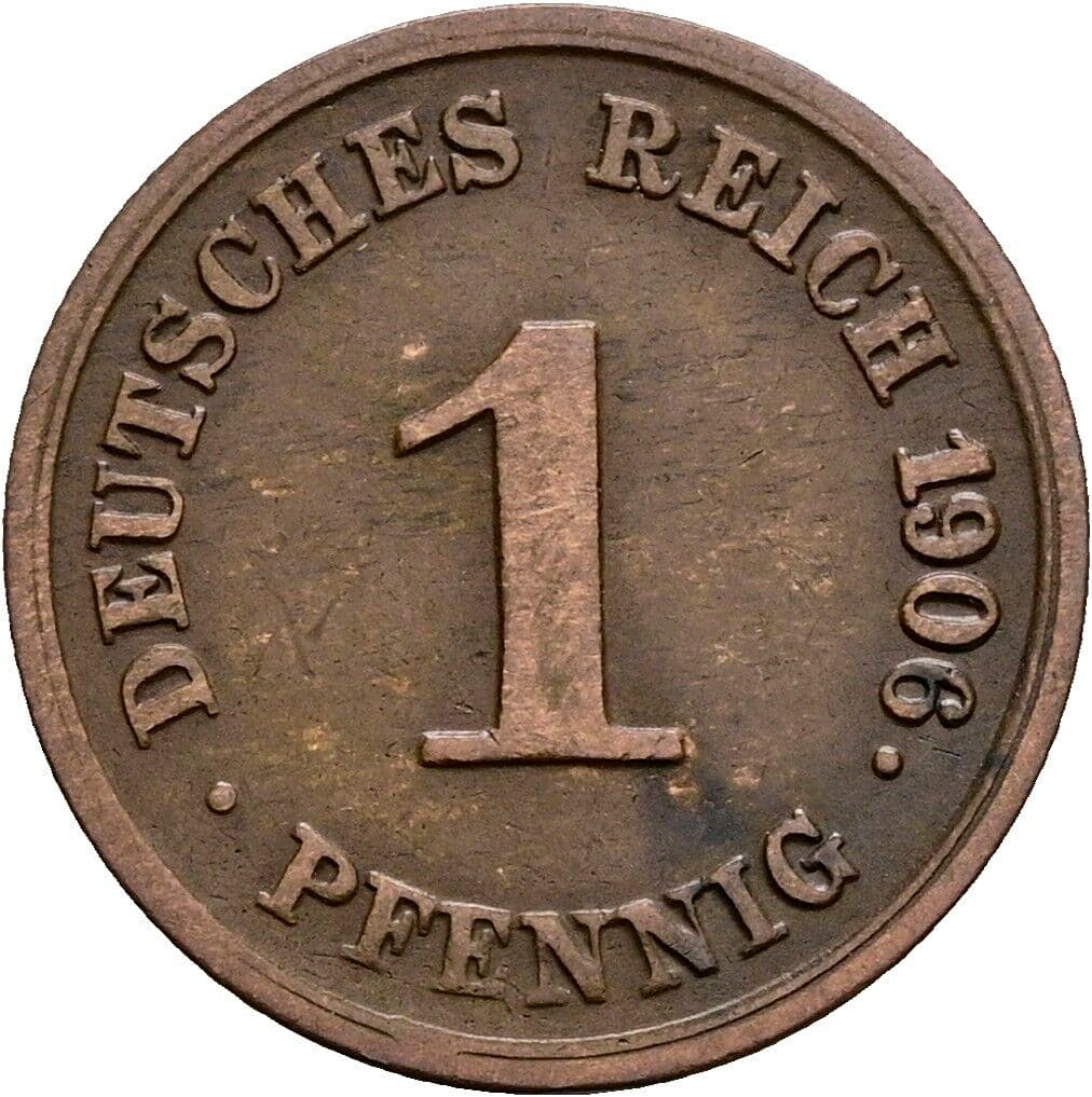 1 Pfennig 1906 G – Vorderseite