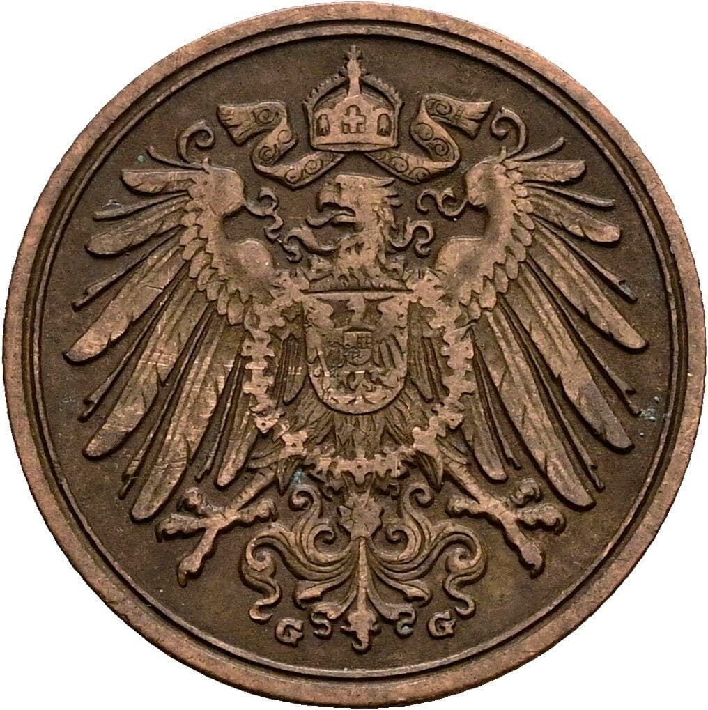 1 Pfennig 1910 G – Rückseite